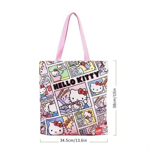 Sanrio Hello Kitty Canvas Tote Bag Kawaii - Picture 3 of 4